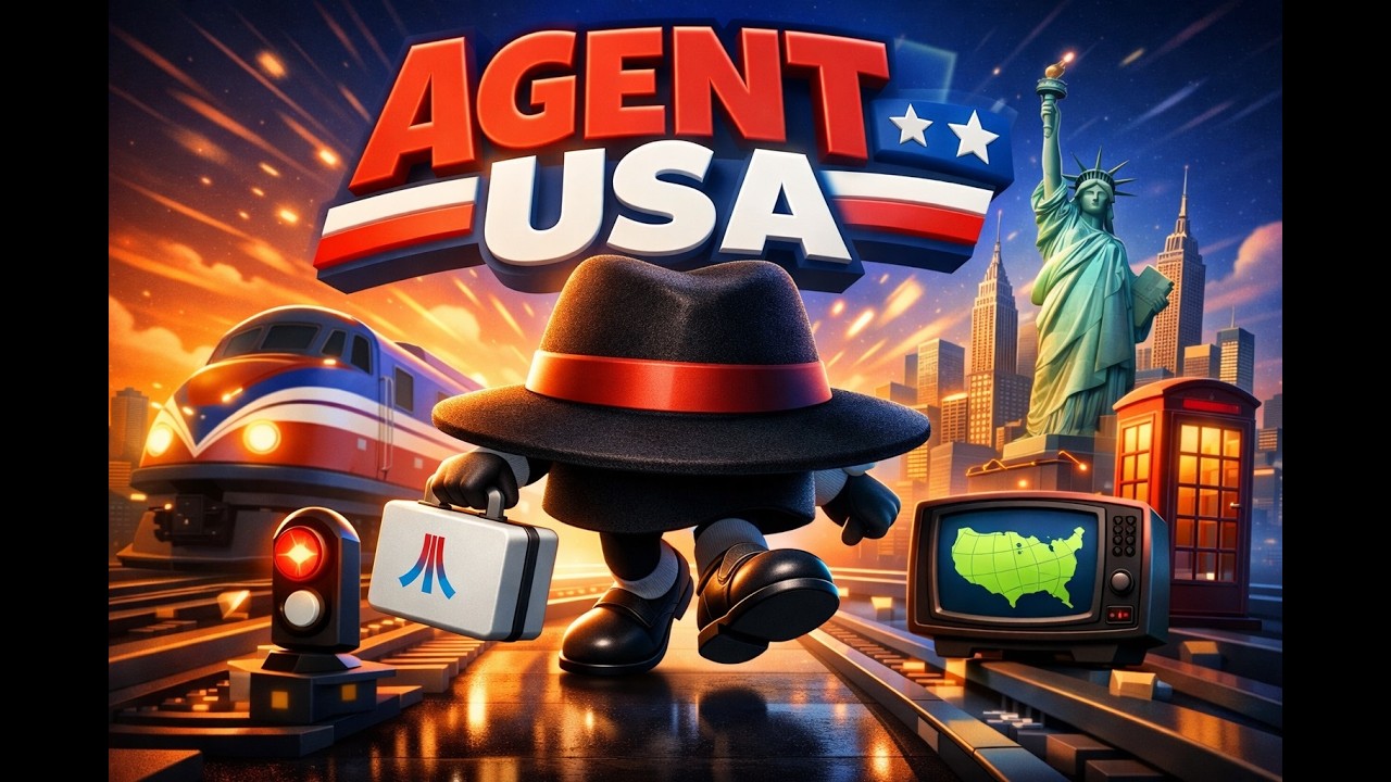 Agent USA - Atari 8-Bit (Gameplay)