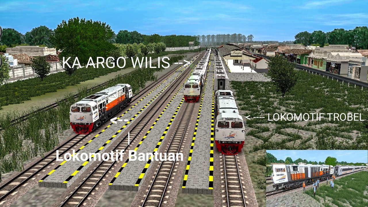 GAMBARAN JIKA KERETA API TROBEL PADA MESIN - VERSI TRAINZ SIMULATOR ANDROID