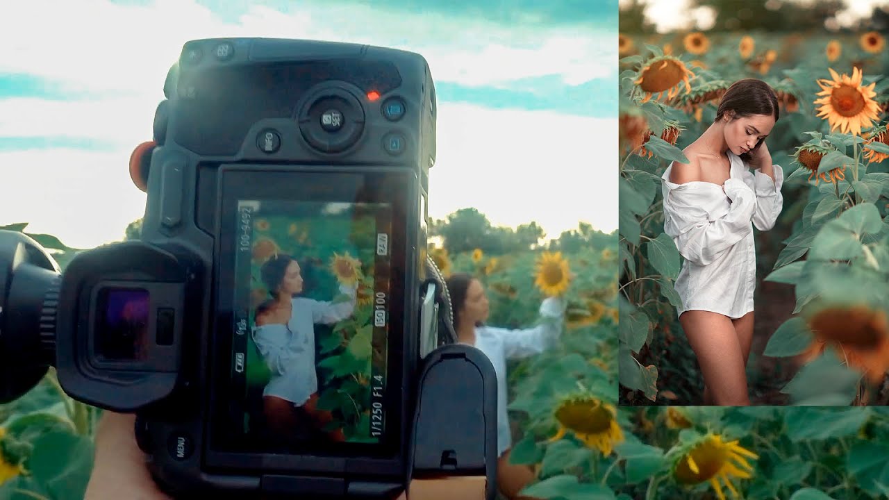 Sunflower Photoshoot used godox ad400 with Canon Eos R