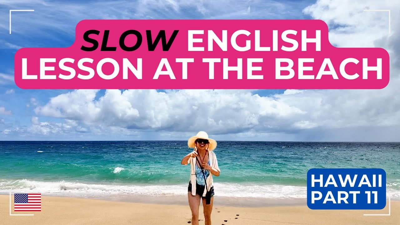 Driving to the Beach in Hawaii 🌴 | Slow English Lesson (Comprehensible Input)