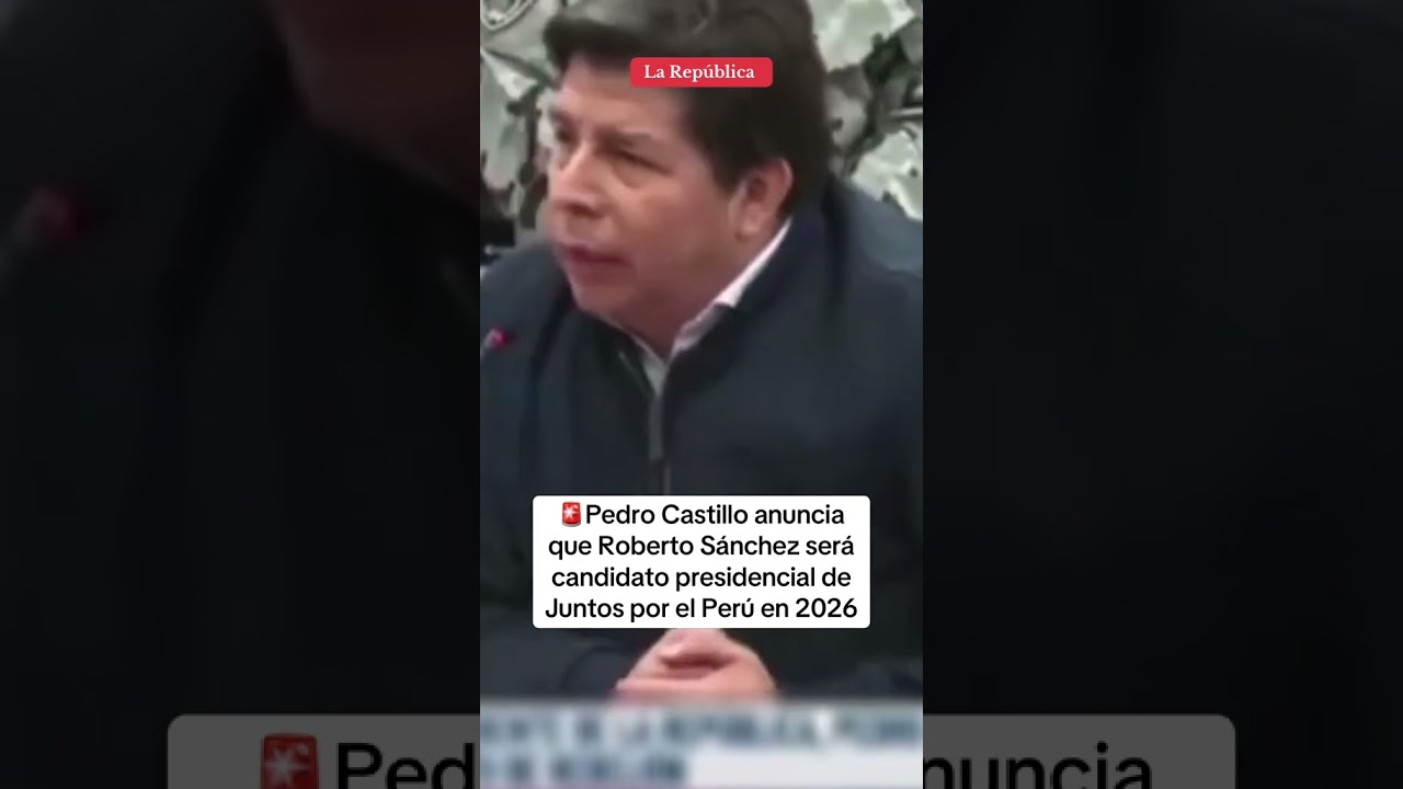 PEDRO CASTILLO anuncia a Roberto S&aacute;nchez como CANDIDATO PRESIDENCIAL de Juntos por el Per&uacute; #shorts