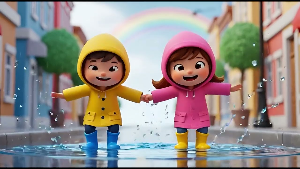 Song of the Rain 🌧️✨ | Peaceful Animated Poetry #rainpoem  #nurseryrhymes  #kidssongs