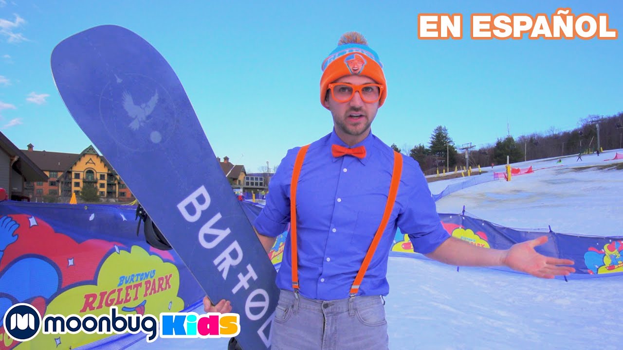 Blippi aprende a hacer snowboard  | Aprende con Blippi | @BlippiEspañol