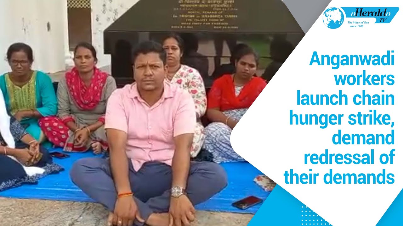 Anganwadi workers launch chain hunger strike, demand solution to their demands