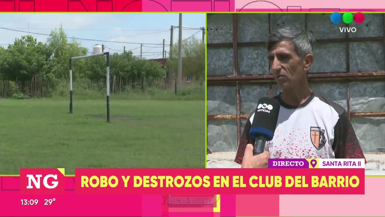 Robo y destrozos en el club Santa Rita II