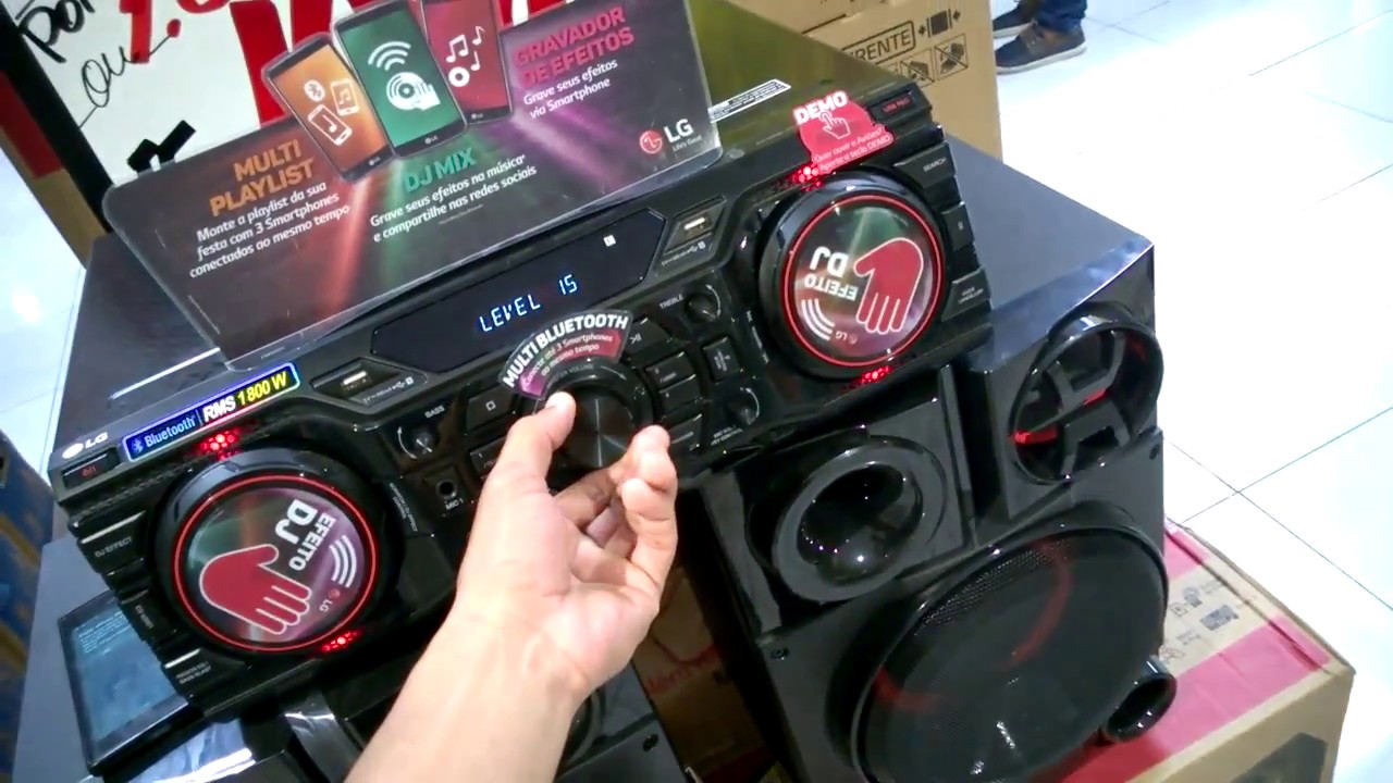 Mini System LG CM8360 1800w rms função DJ - Aumentando o som no Shopping