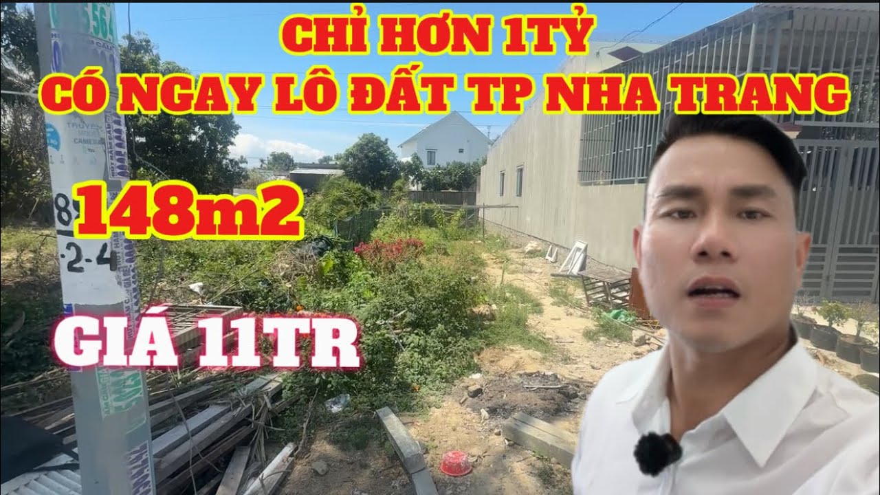 Lô đất giá rẻ thuộc thành phố nha trang. Diện tích 148m2. Giá 1ty620