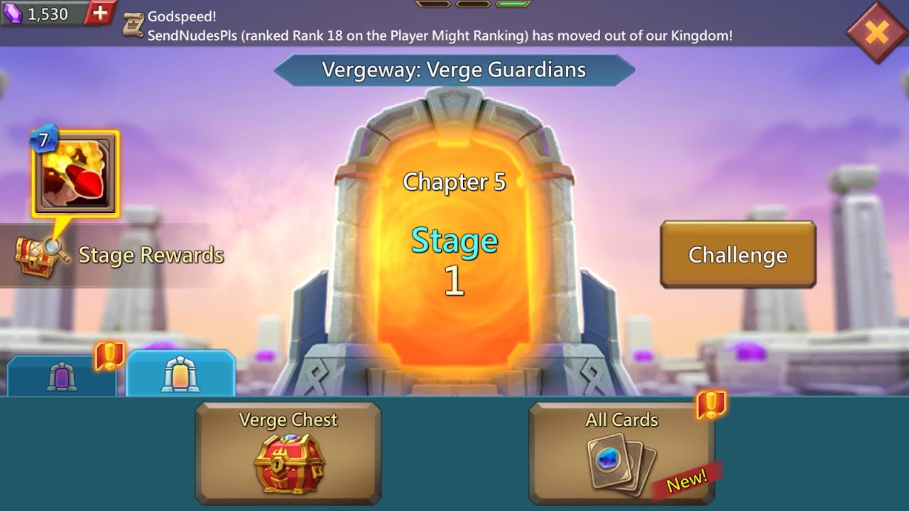 Lords Mobile Vergeway Chapter 5 stage 1