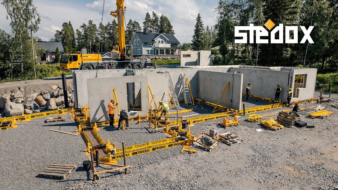 Stedox® Asennusmenetelmä | Betonikellari Pystytys Video | Patent Pending