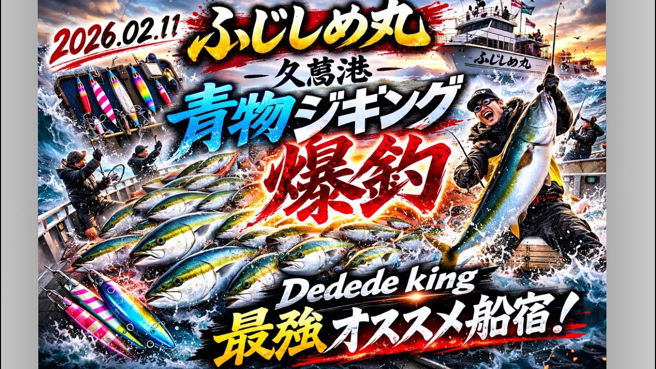2026.02.11 久慈港　ふじしめ丸　ジギング　初めて乗って来ました