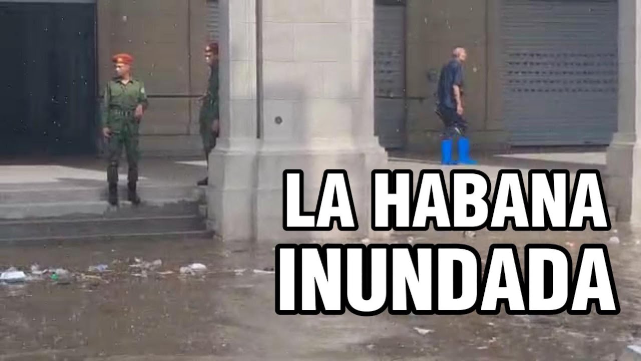 INUNDADA: Así está la Calzada del Cerro, en La Habana.
