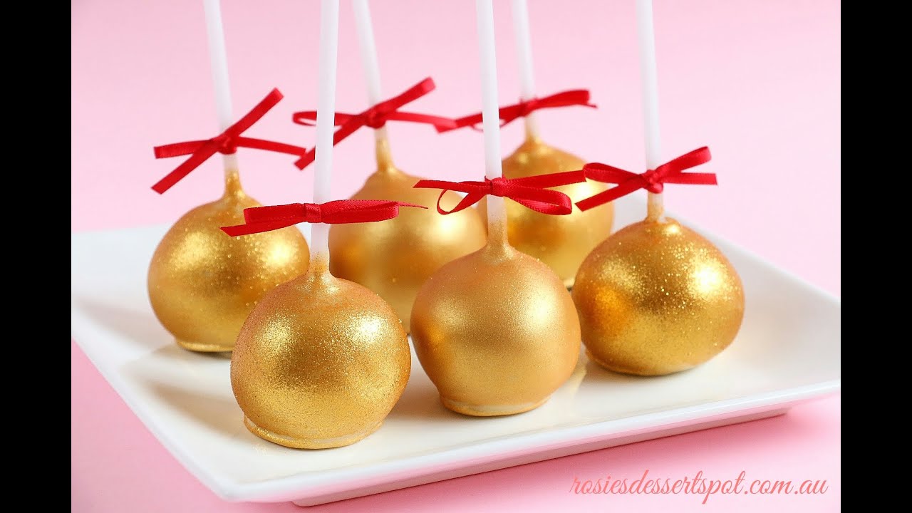 How To Make Gold Cake Pops- Rosie's Dessert Spot