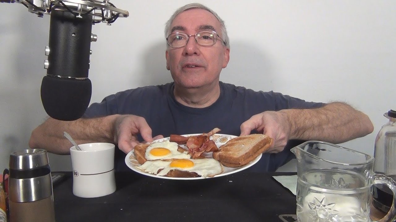 ASMR Eating Eggs and Bacon Breakfast Whispering