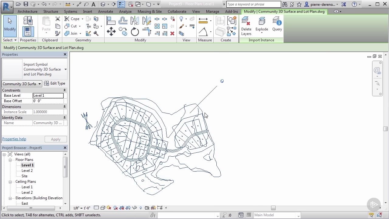 Importing and Scaling a DWG File into Revit