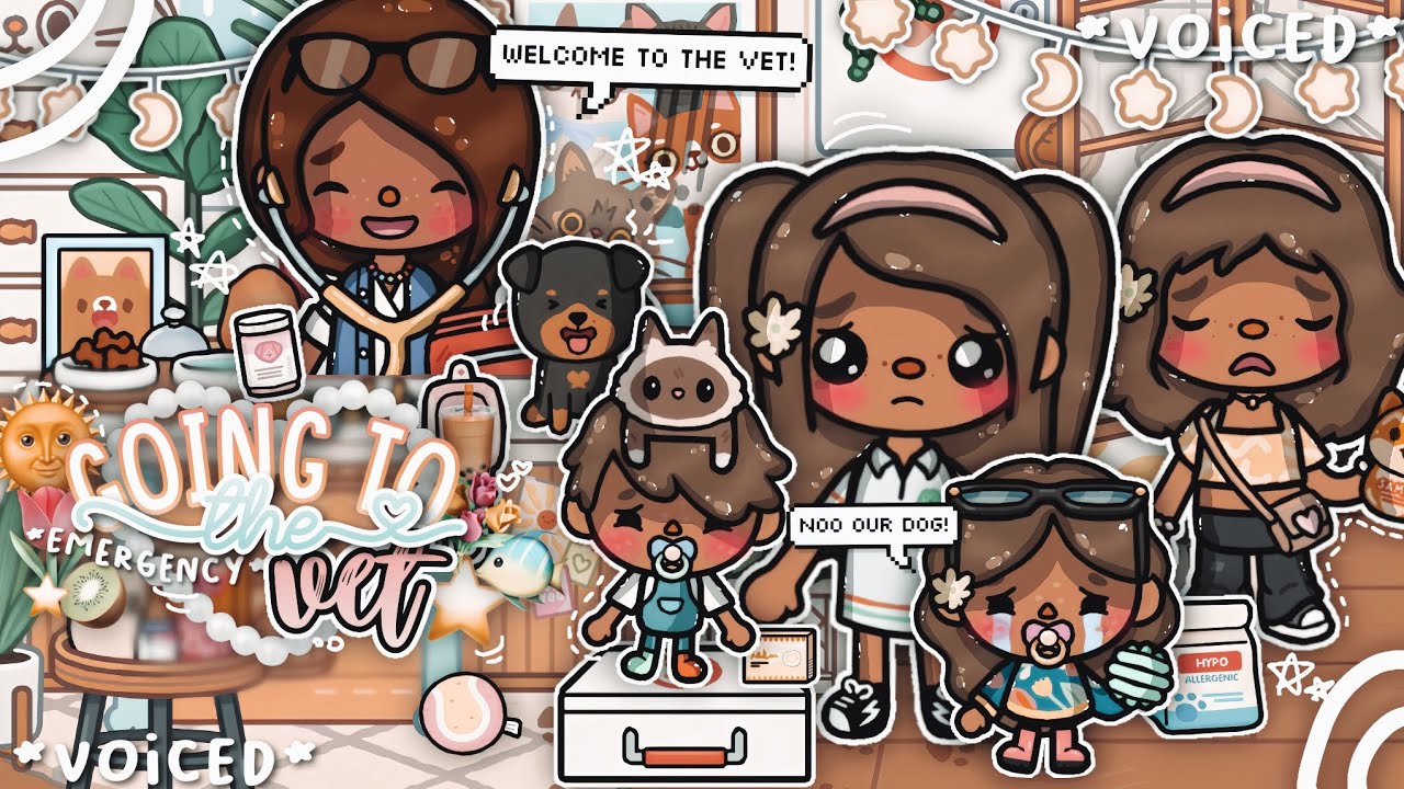 Going to the vet! *EMERGENCY VISIT* 🐕🌷🩹🌟 || *VOICED* 🎙|| Toca Boca Life World Roleplay 🌞🥝🌷˖ ࣪ ⸝ ɞ