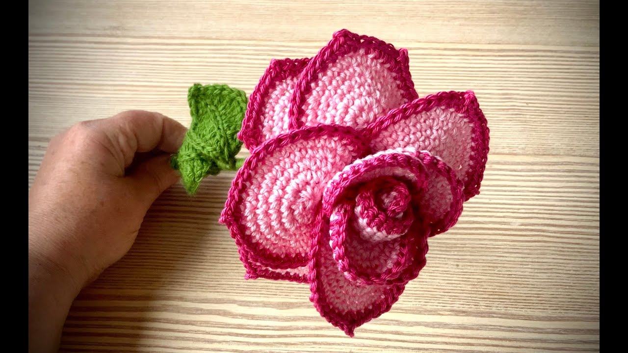 Rose häkeln…fast wie echt für den Muttertag🌹 🌹 🌹 #häkeln #crochet #häkelblume