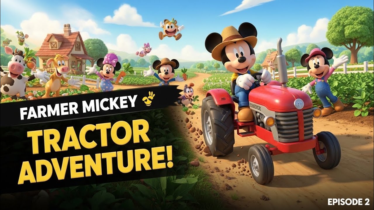 Mickey the Farmer Episode 2 🚜 | Village Tractor Adventure & Happy Harvest Fun!