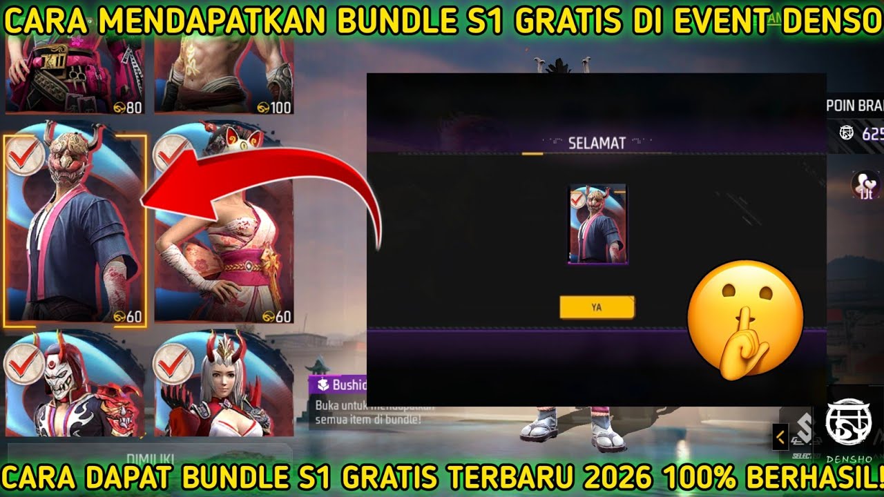 CARA MENDAPATKAN BUNDLE SEASON 1 DI EVENT DENSO FF TERBARU 2026 | CARA DAPAT BUNDLE S1 GRATIS‼️