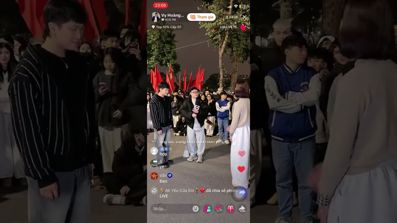 vy hoàng cupid ghép đôi tại phố đi bộ Hà Nội lúc 21:00 ngày 24/1/2026