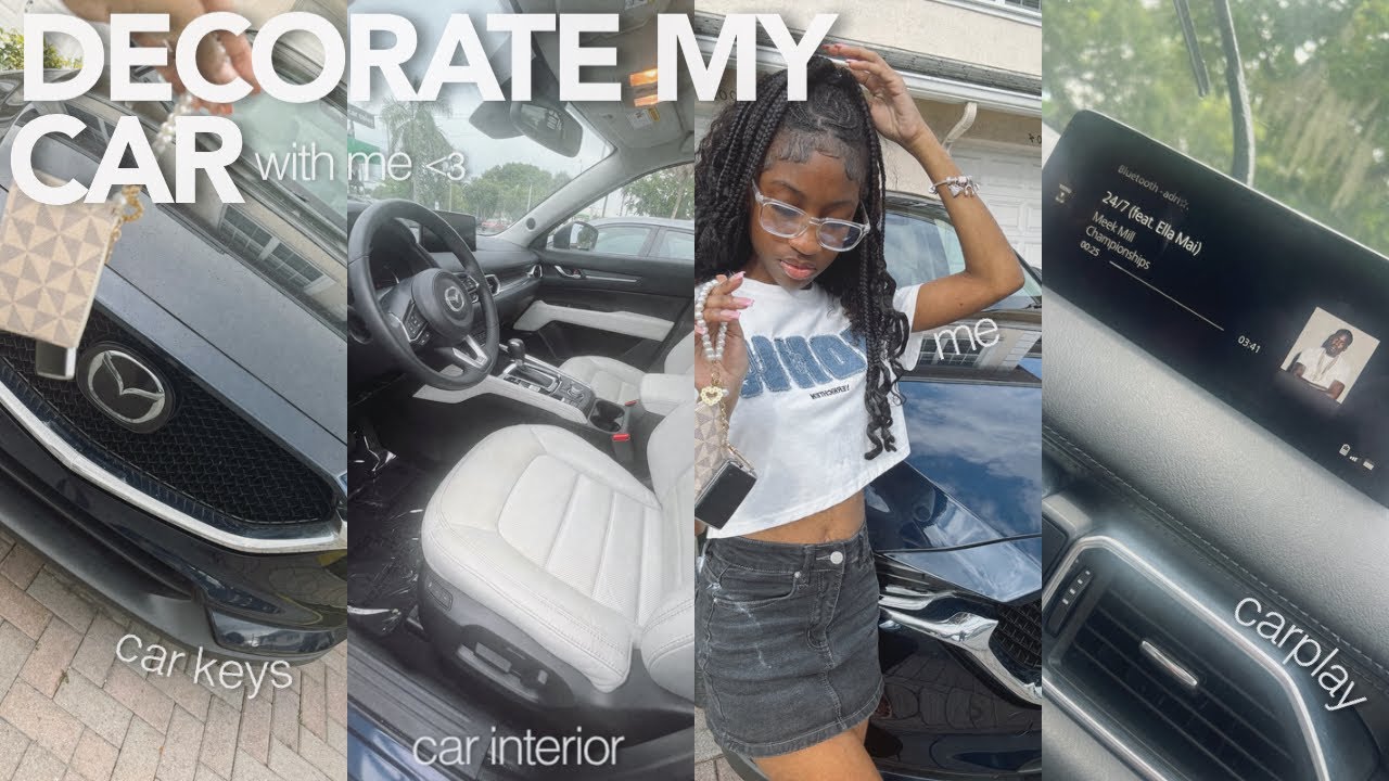 DECORATE MY NEW CAR WITH ME | car decor haul, car wash + TOUR!