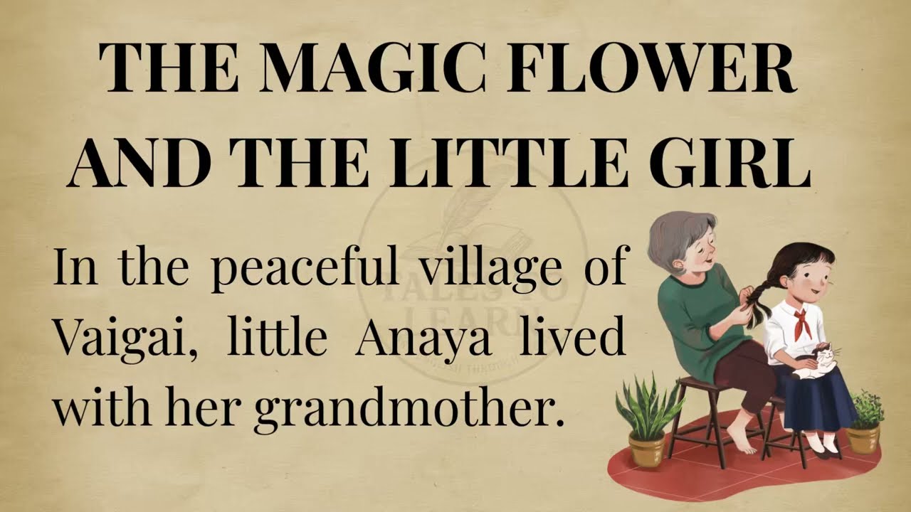 Learn English Through Stories &ndash; The Magic Flower & The Little Girl #englishlearning 