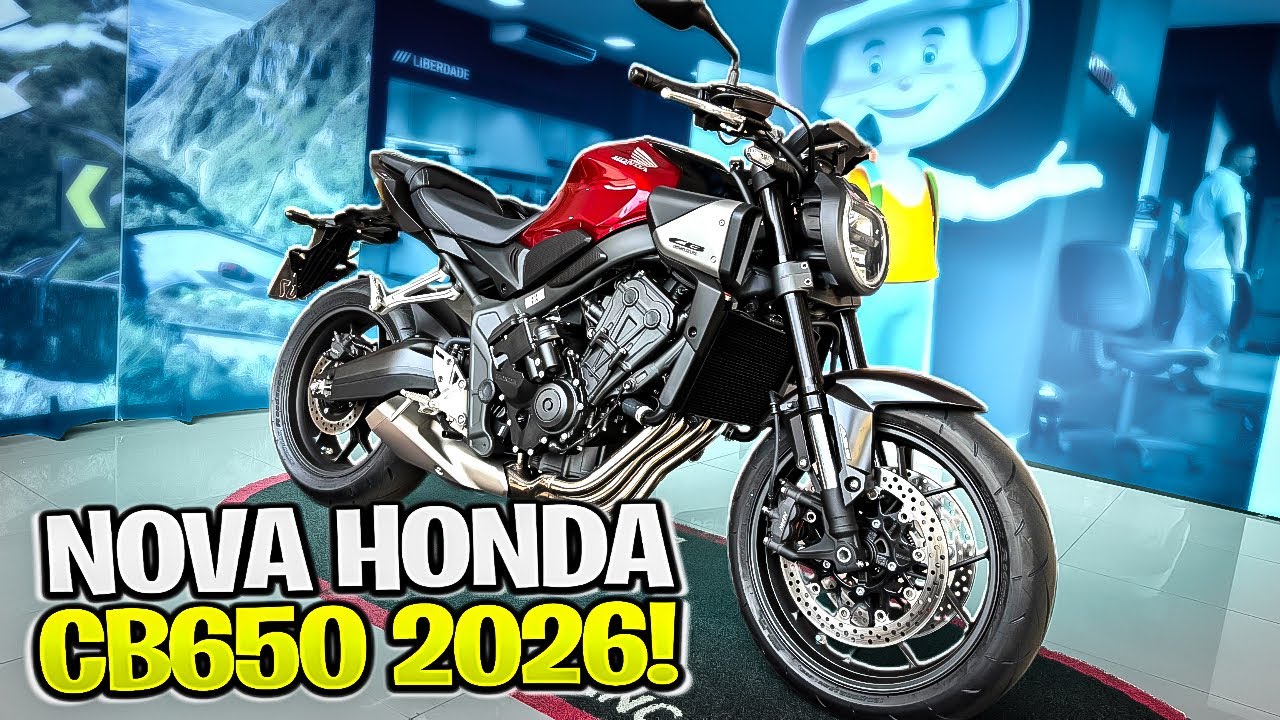 Nova Honda CB650 R 2026 E-CLUTCH preço e detalhes principais mudanças !