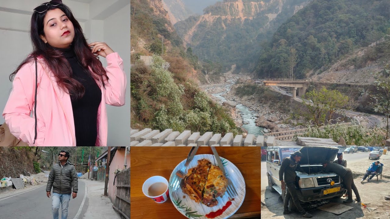 Lachung jawer somoy gari holo kharap 🚘।। Hectic journey 🥴🥴🤢☹️।।#Nandinijayanta #couple 