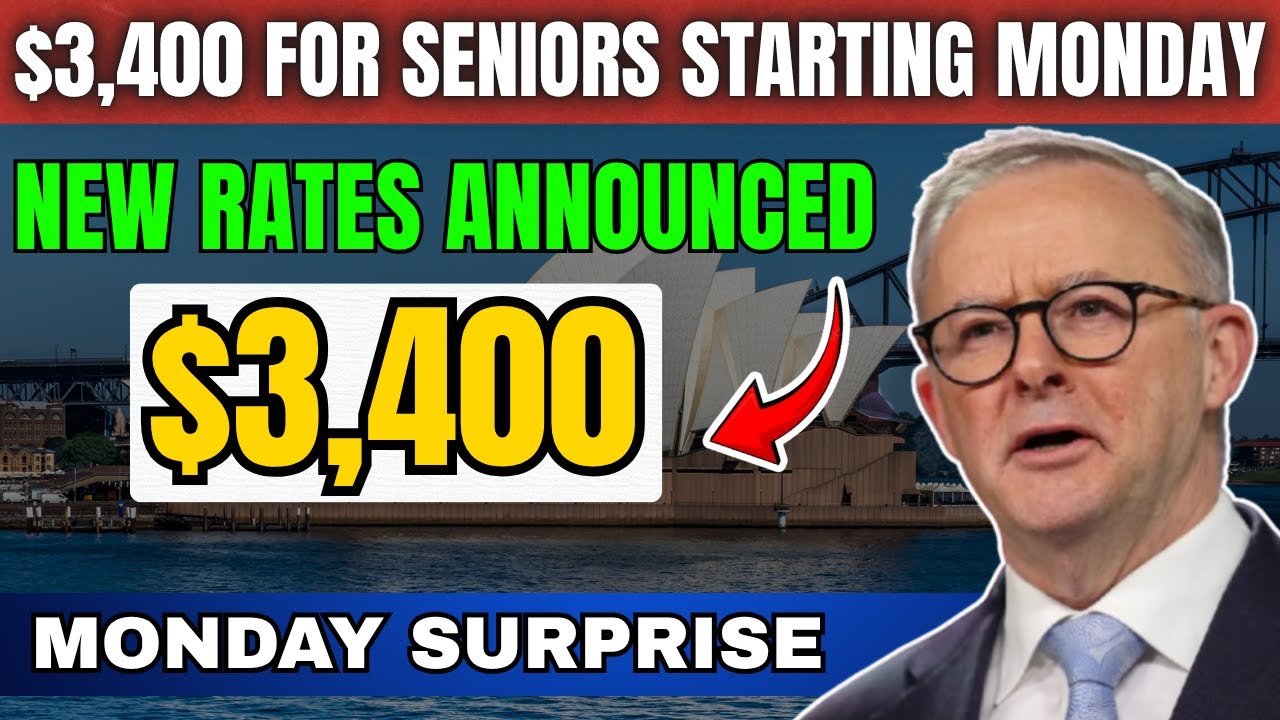 BREAKING: Australian Seniors to Receive $3,400 Centrelink Boost Starting Monday!