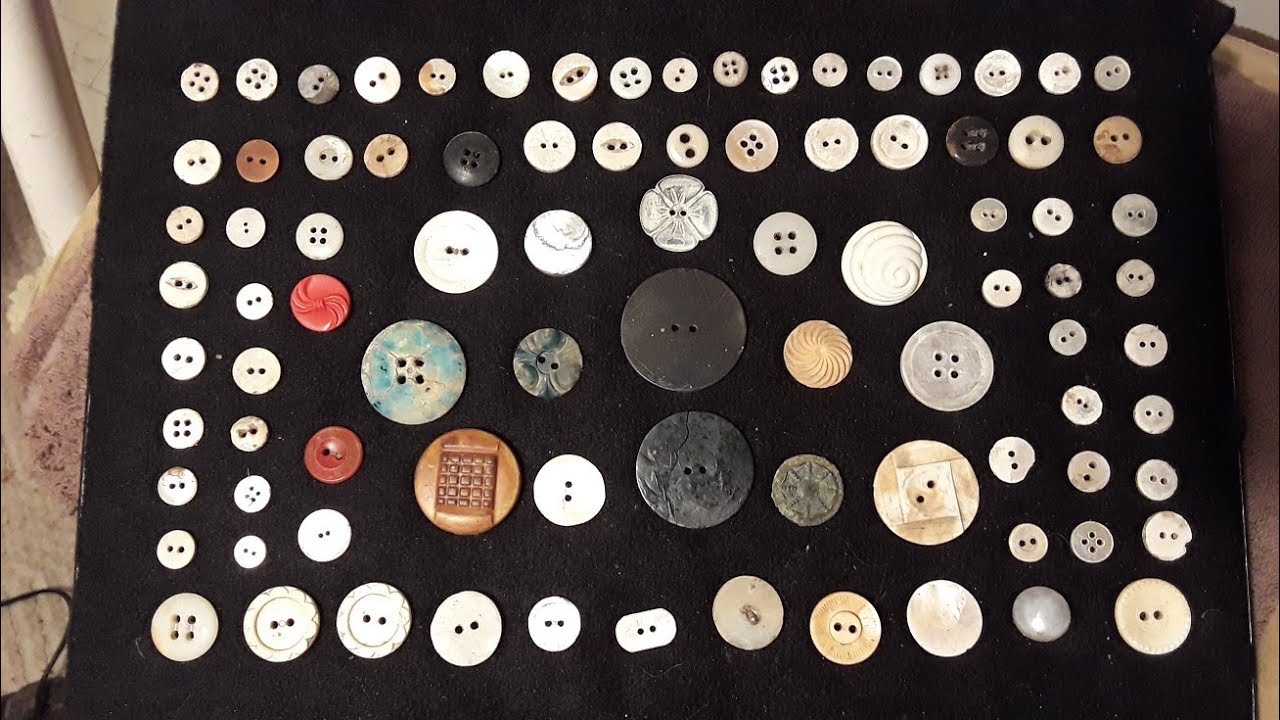 Treasure Hunting Digging Cleaning & Displaying Old Buttons Antique Archaeology