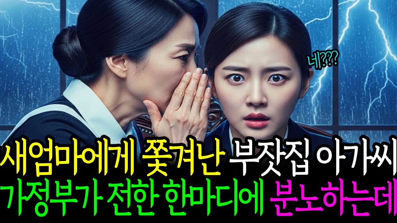 새엄마에게 쫓겨난 부잣집 아가씨 가정부가 전한 한마디에 분노하는데