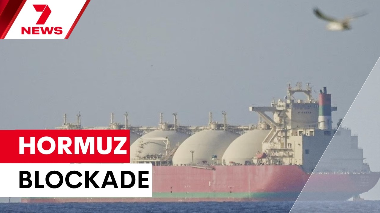 Морская блокада США направлена ​​против иранских портов | 7NEWS