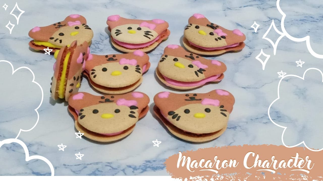 MACARON KARAKTER (TEKNIK PENGERINGAN DENGAN BANTUAN OVEN)