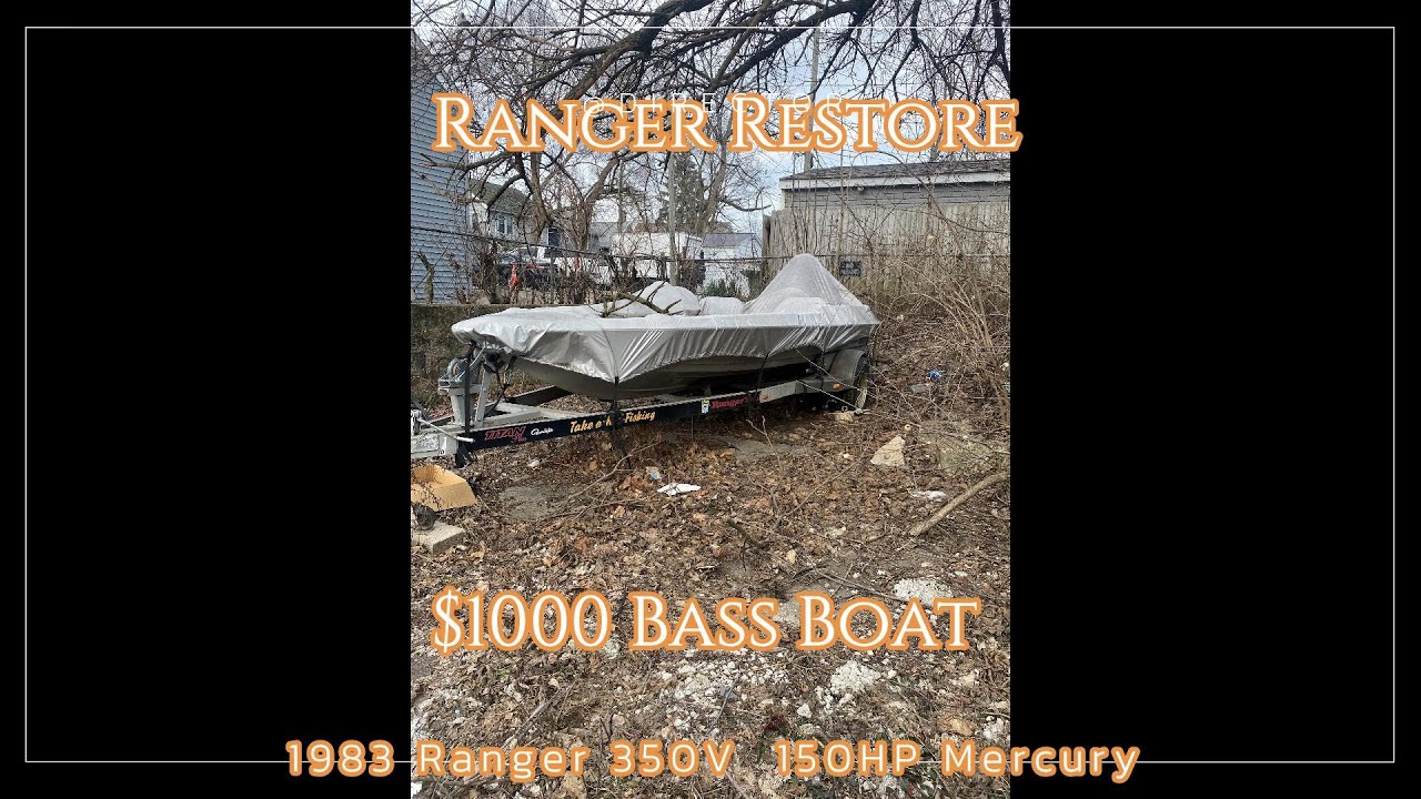 Restoring a 1983 Ranger 350v bass boat.  Part 1   #rangerboats #boatrestoration #mercurymarine