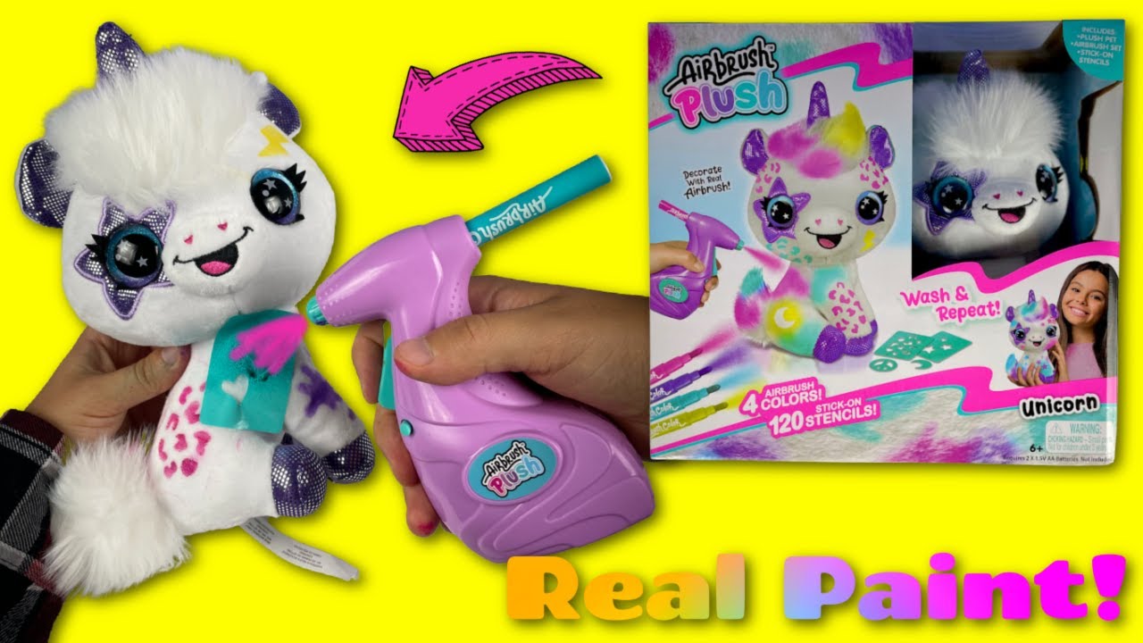 Airbrush Plush Real airbrush painting Wash and Repeat! Plush Craft Kit
