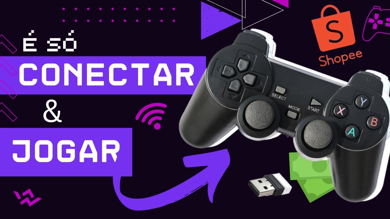 &Eacute; S&oacute; Conectar E Jogar!! Controle Sem Fio Da Shopee De R$49,00 I TV BOX, PS3, PC, CELULAR E NOTEBOOK!