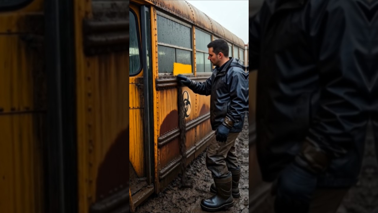 Mud-Buried Biohazard Bus Restoration After 30 Years! 😱 | Satisfying ASMR #asmr #ytshorts