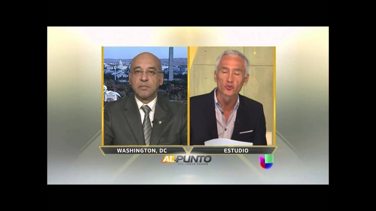 El embajador Dominicano en Washington Anibal de Castro con Jorge Ramos en Al Punto