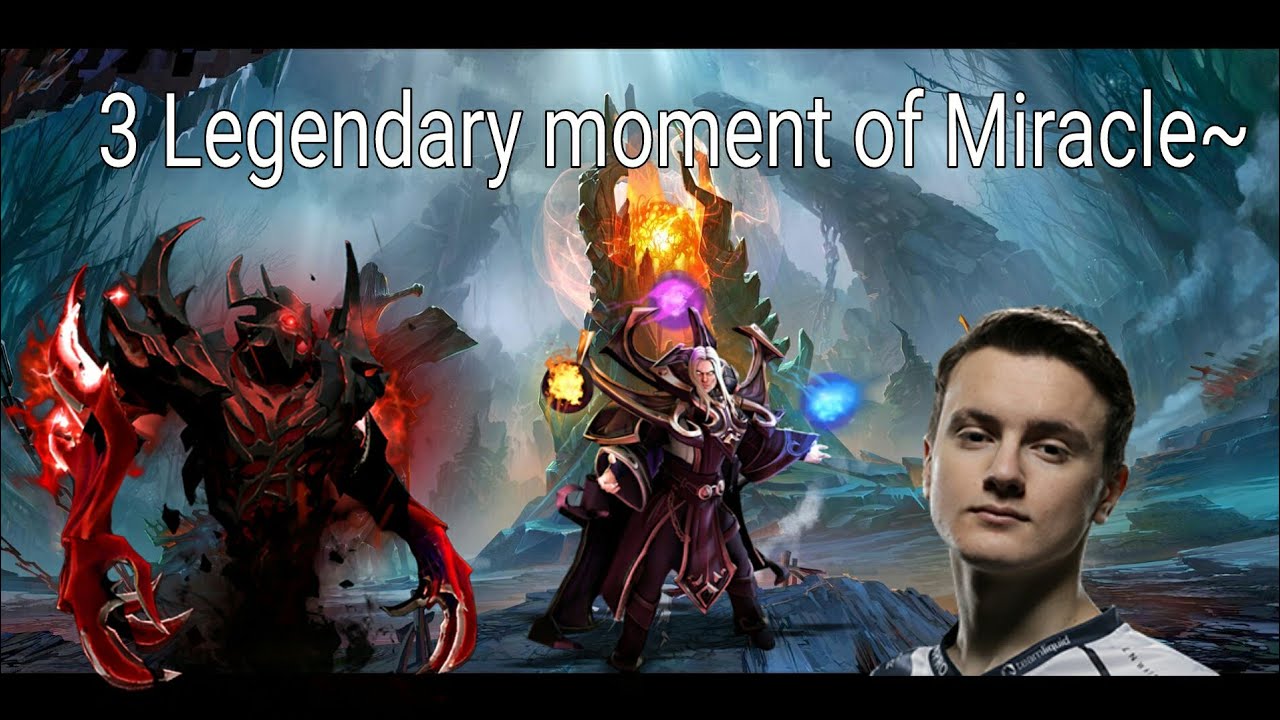 3 Legendary Moments of Miracle invoker combo and shadow fiend juke
