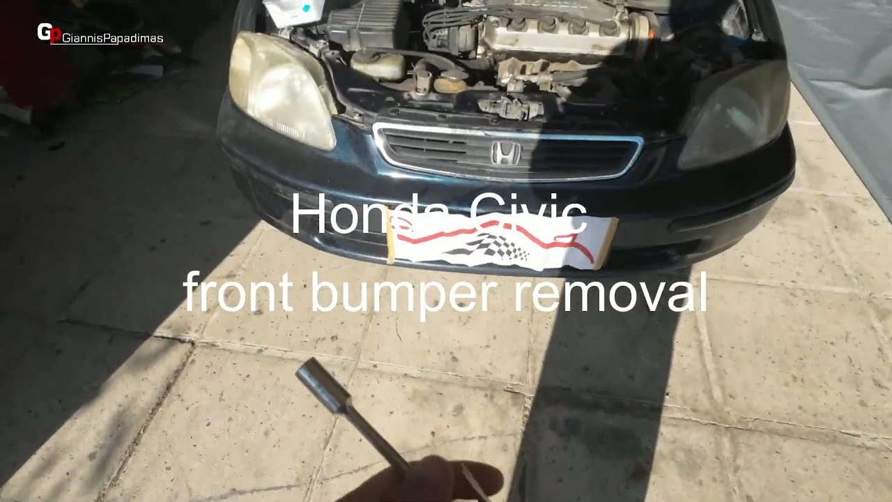Honda Civic 1996 -2000 front bumper removal
