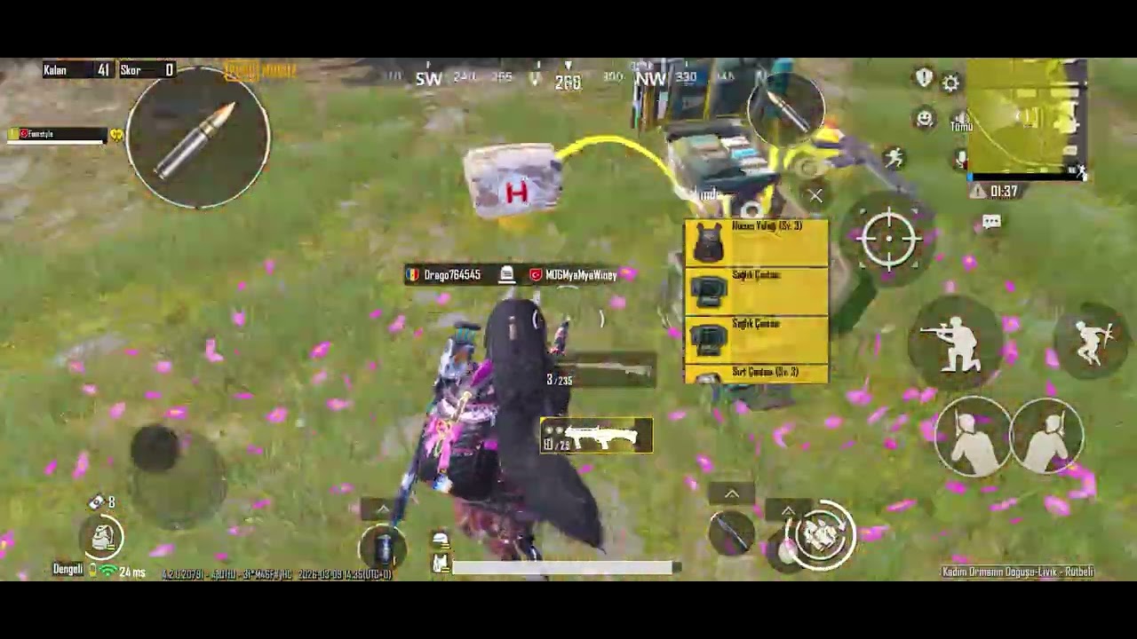 PUBG mobile oynuyorum