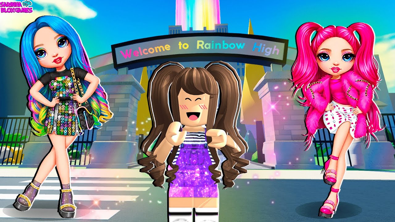 ENTRAMOS NA ESCOLA RAINBOW HIGH DO ROBLOX- Livetopia 🏡