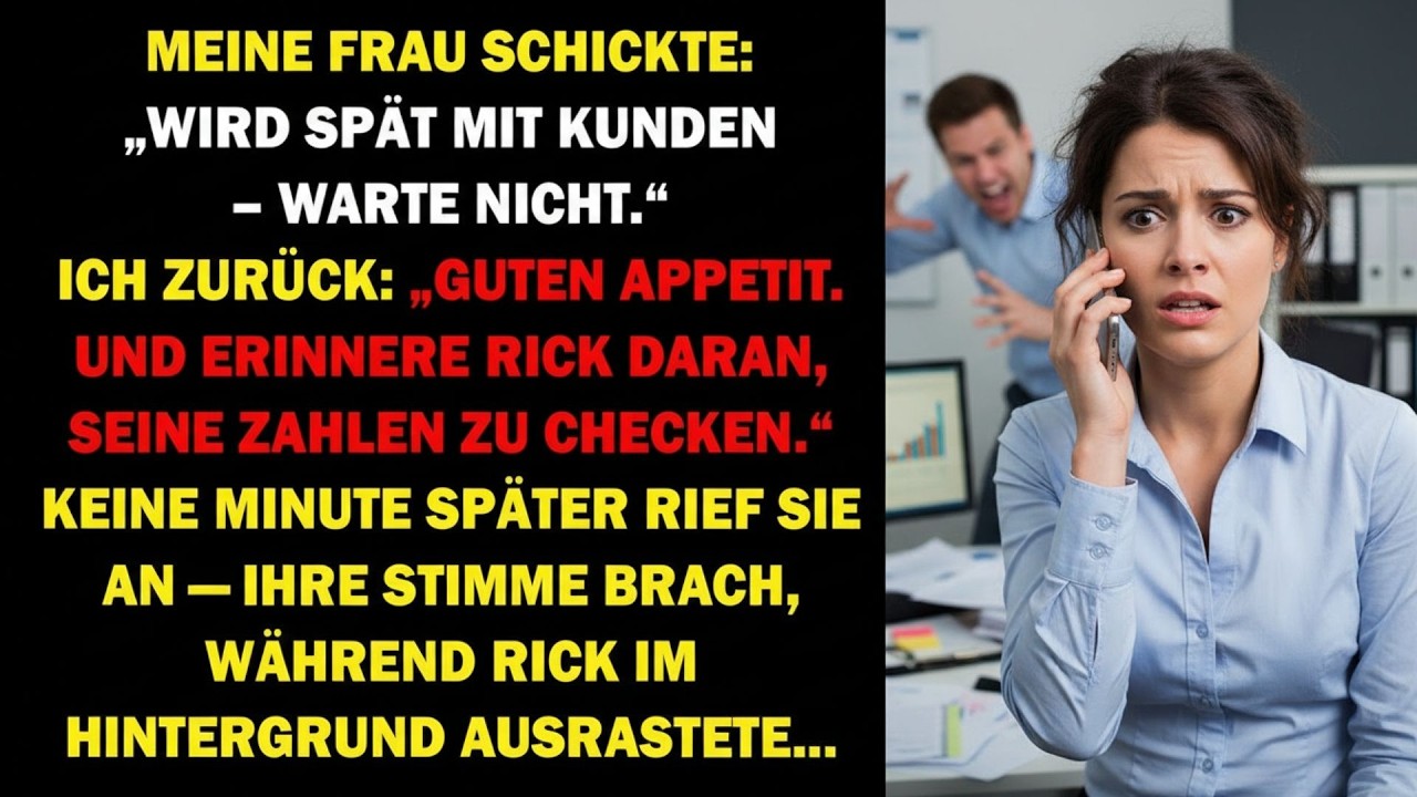 🔥Meine Frau log über „Kundenessen“ – bis ich die Wahrheit hinter Rick entdeckte🔥