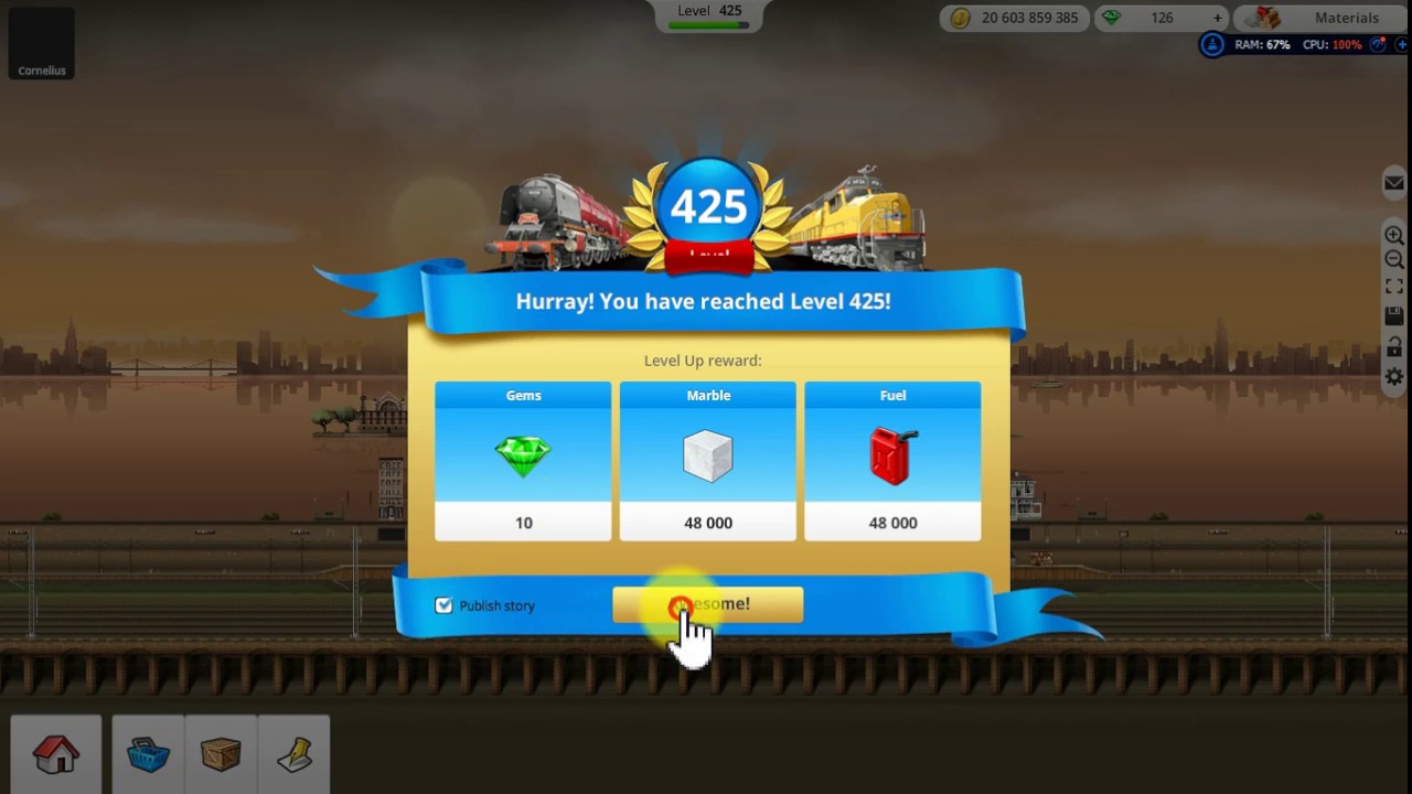Trainstation GAME * Level BOOST * FREE Gems * BUG in game