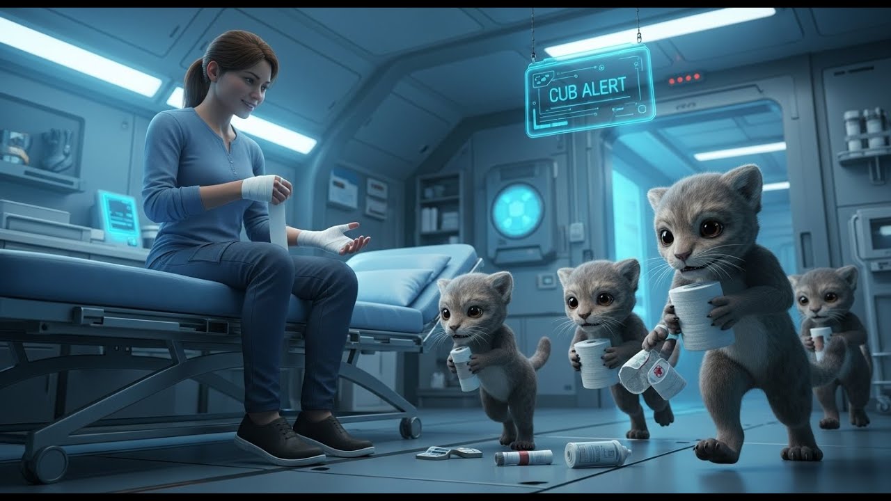 Medbay Paged a Cub Alert — They Were Carrying Bandages While the Human Wrapped a Wrist