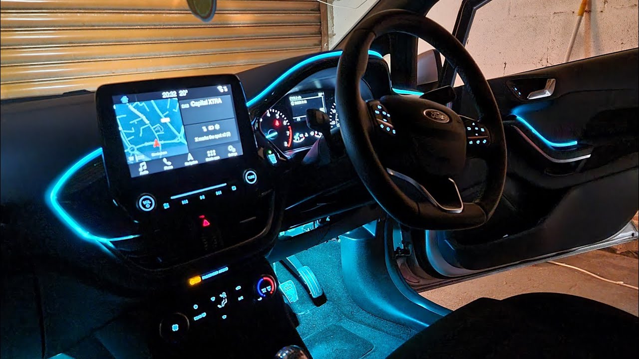 Установка подсветки салона Ford Fiesta MK8 | RGB-светодиодная подсветка салона автомобиля | Подсв...
