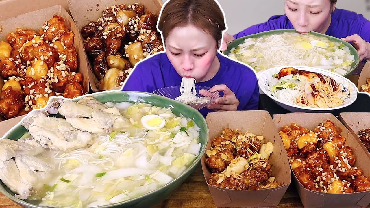 너무너무너무 더우니까🔥 얼음 동동 초계국수, 초계비빔국수, 가마로강정 3가지 맛~!! 240619/Mukbang, eating show