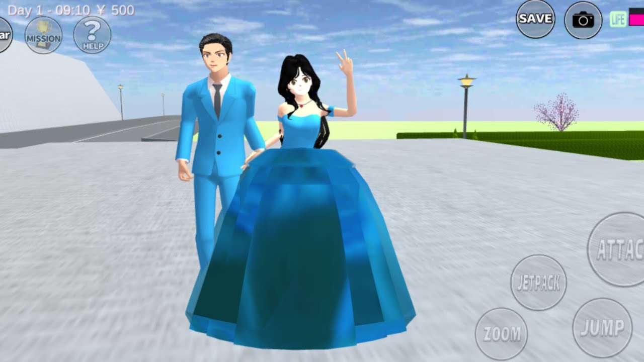 💙👑 Royal Blue Couple Style 👗🤵 | Sakura Outfit Tutorial