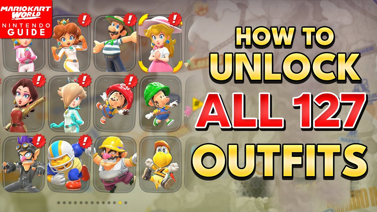 How to Unlock ALL 127 OUTFITS in Mario Kart World (Fast Method)!