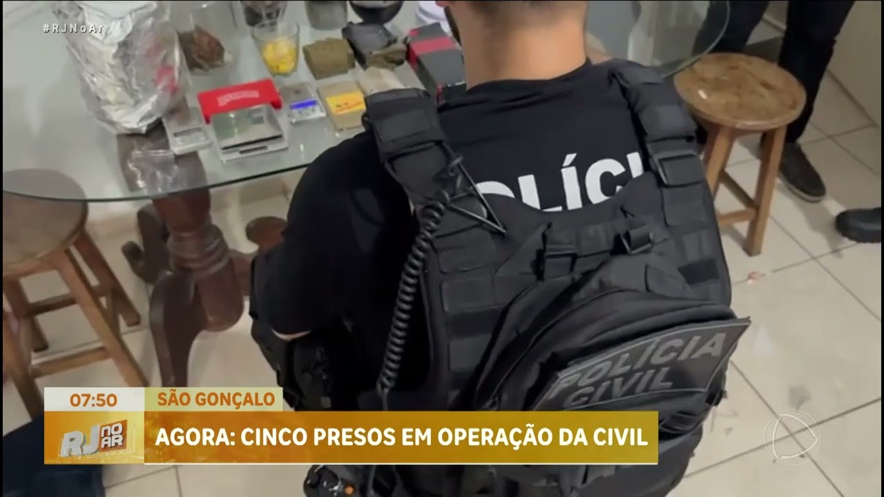 AGORA OPERAÇÃO DA CIVIL EM SÃO GONÇALO: CINCO PRESOS