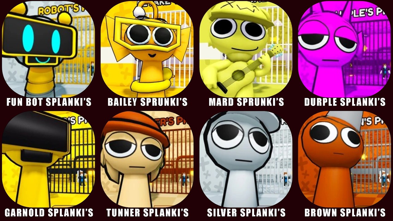 ROBLOX: 🤖FUN BOT SPLANKI'S, 🤿BAILEY SPRUNKI'S, MARD SPRUNKI'S, DURPLE SPLANKI'S, ROBLOX JUMPSCARES!